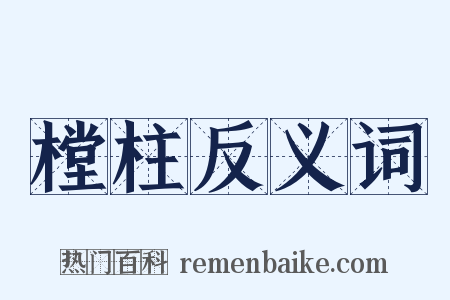 樘柱反义词是什么意思的图片
